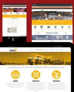 Portfolio - Web Colegio Claret - Páginas interiores